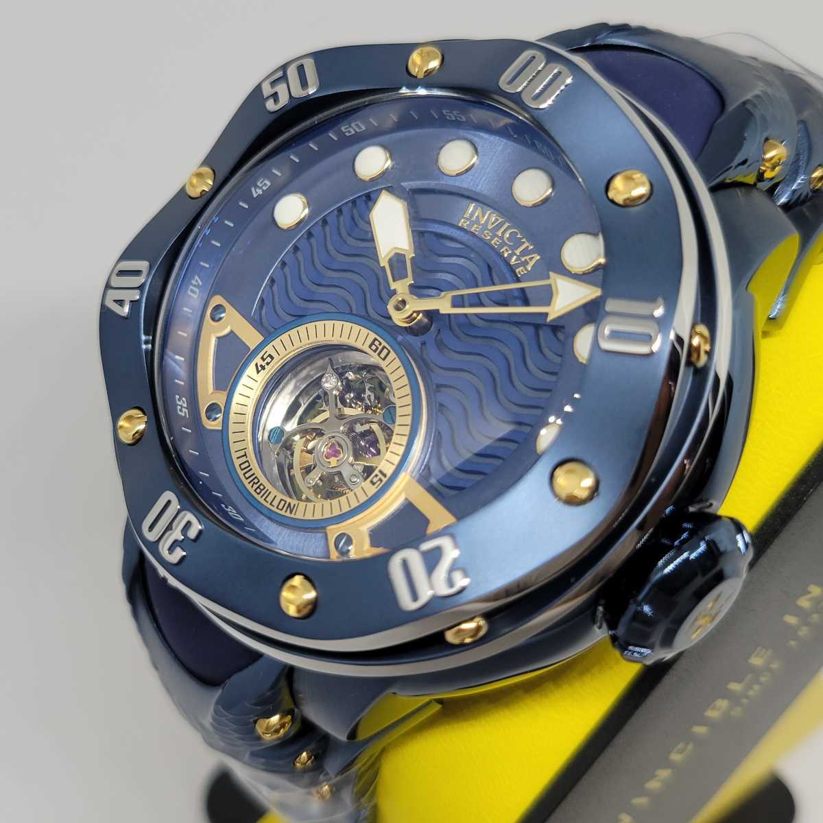 Invicta インビクタ 35730 54mm リザーブ クラーケン トゥールビヨン ブルーラベル《超絶男前な深海の伝説☆次回入荷予定ありません！》