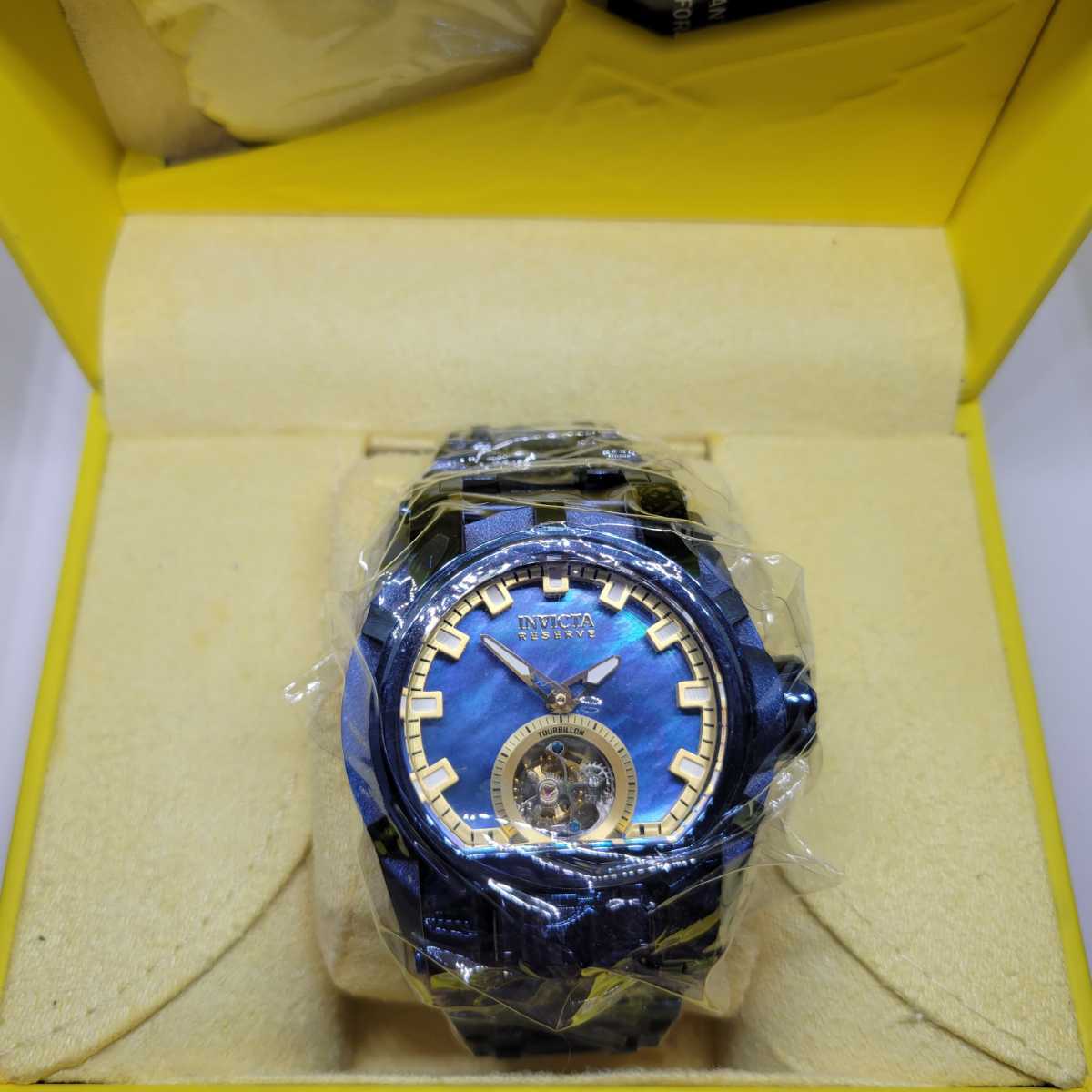 Invicta in creel ta35729 52mm reserve bolt Zeus Magnum toe ruby yon blue label { past ichi rare . Magnum * mania worth seeing!}