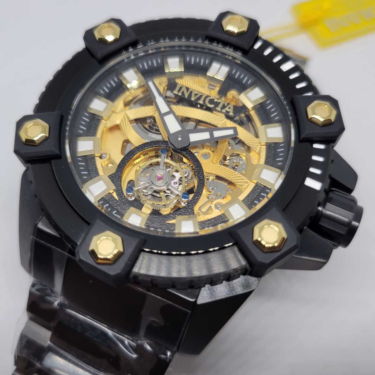 Invicta インビクタ 33806 56mm リザーブ グランド オクタン オート トゥールビヨン《世界限定300本☆金×黒カリスマカラー( ≧∀≦)ノ》