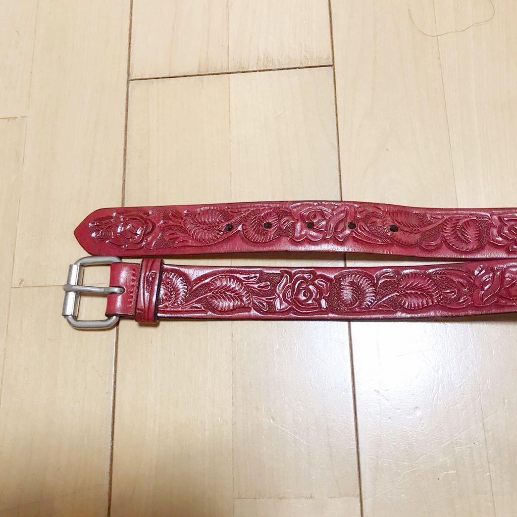 Supreme 12AW Rose Leather Belt シュプリーム ローズ 薔薇 Supreme 12AW Rose Leather Belt シュプリーム ローズ 薔薇