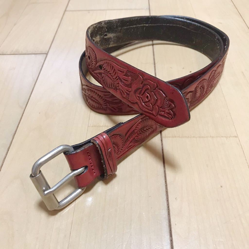 Supreme 12AW Rose Leather Belt シュプリーム ローズ 薔薇 Supreme 12AW Rose Leather Belt シュプリーム ローズ 薔薇
