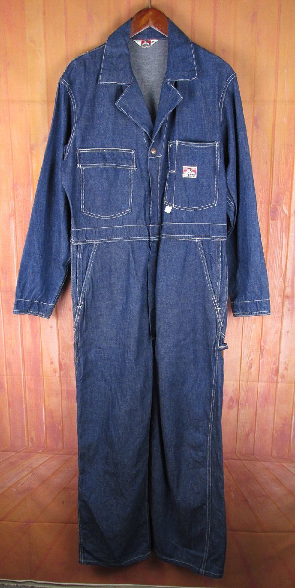 MYP15262 Vintage BEN DAVIS Ben tei screw 50s Denim all-in-one coveralls 38R