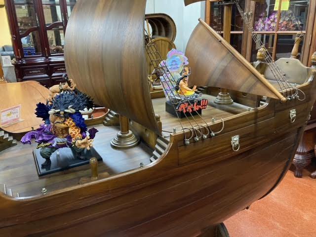 * regular price 75 ten thousand jpy * America .... most the first. boat! Spain made mei flower number sailing boat type wine cabinet hand made wine rack objet d'art 