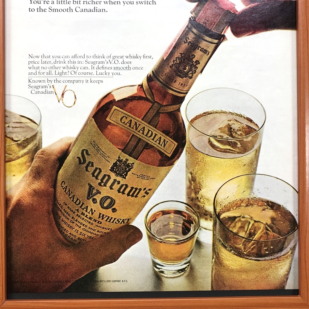 ■即決◆1966年(昭和41年) Seagram’s シーグラム V.O. ウィスキー【B4-6360】アメリカ ビンテージ雑誌広告【B4額装品】当時物本物★同梱可_画像5