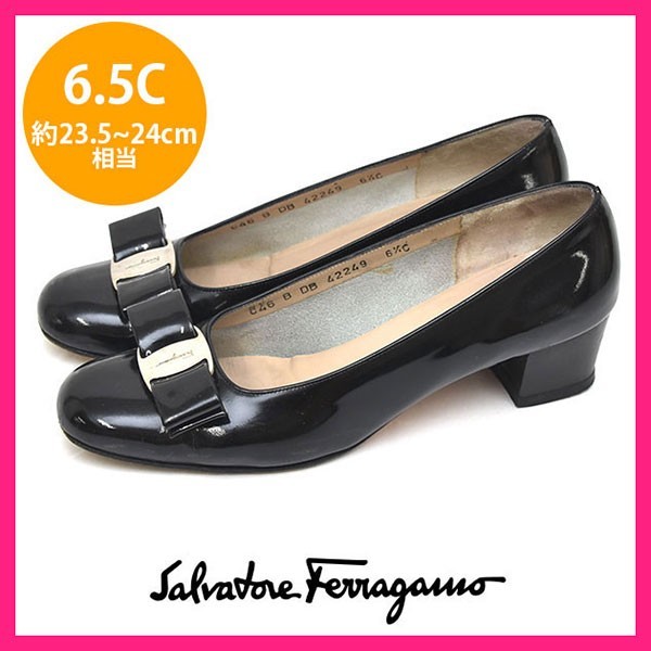 Ferragamo BLACKパンプス 6.5-