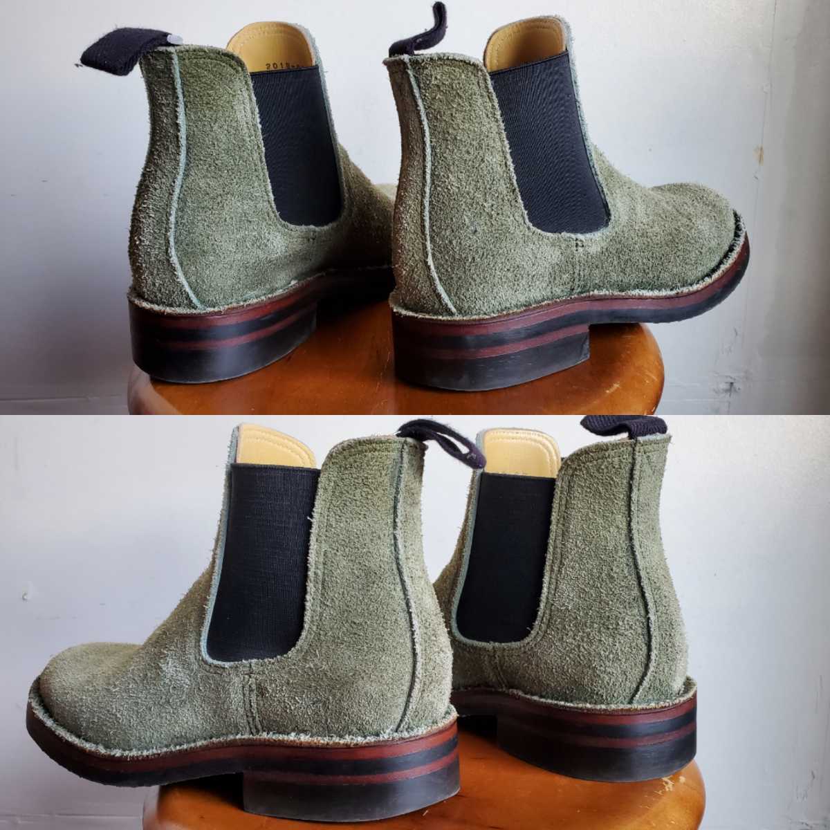 ze rose ZERROWS Boneakers Line suede side-gore boots size 6E/24. rank green group green khaki used USED