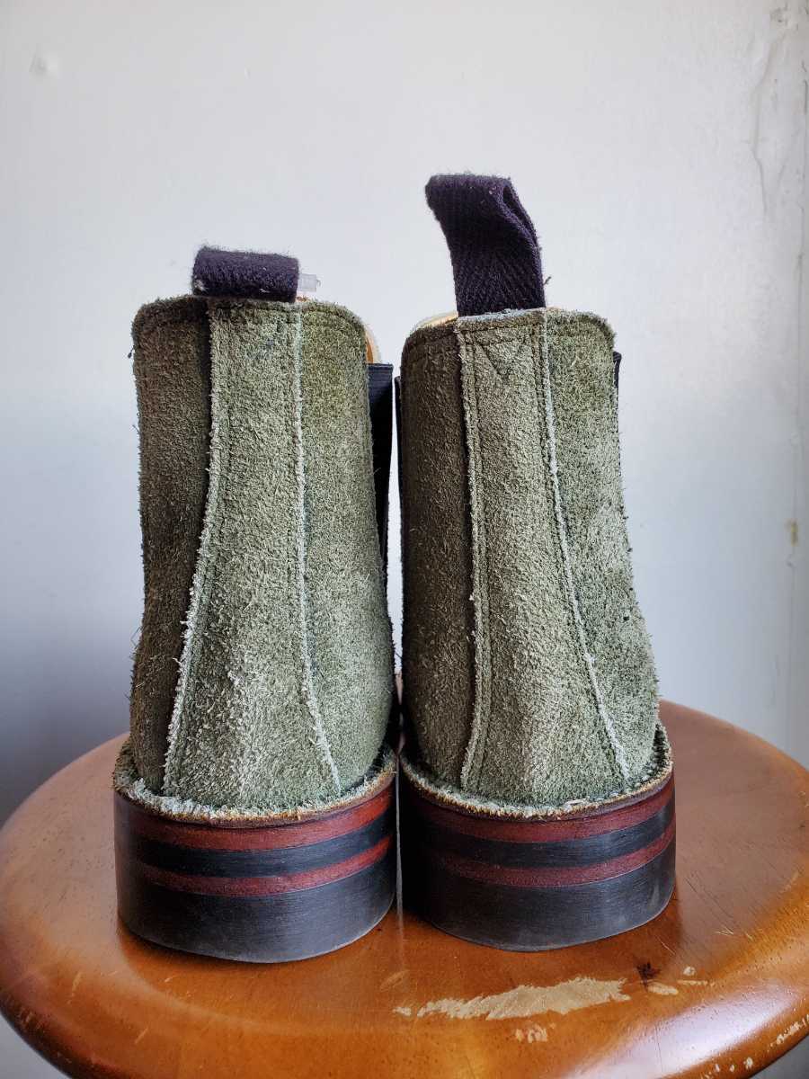 ze rose ZERROWS Boneakers Line suede side-gore boots size 6E/24. rank green group green khaki used USED