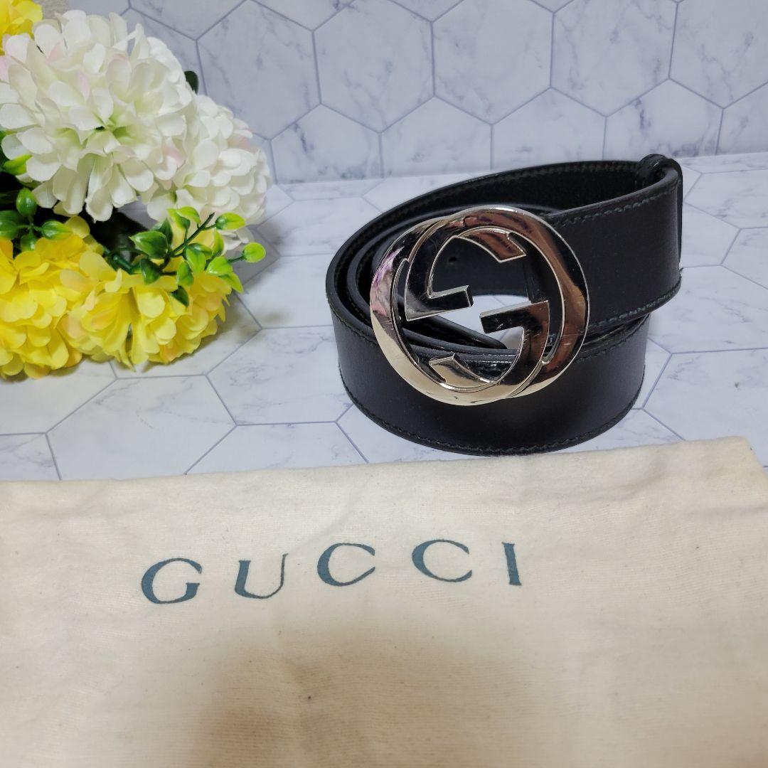 GUCCI かっこいい シルバーロゴ ベルト スーツ パンツに www.der