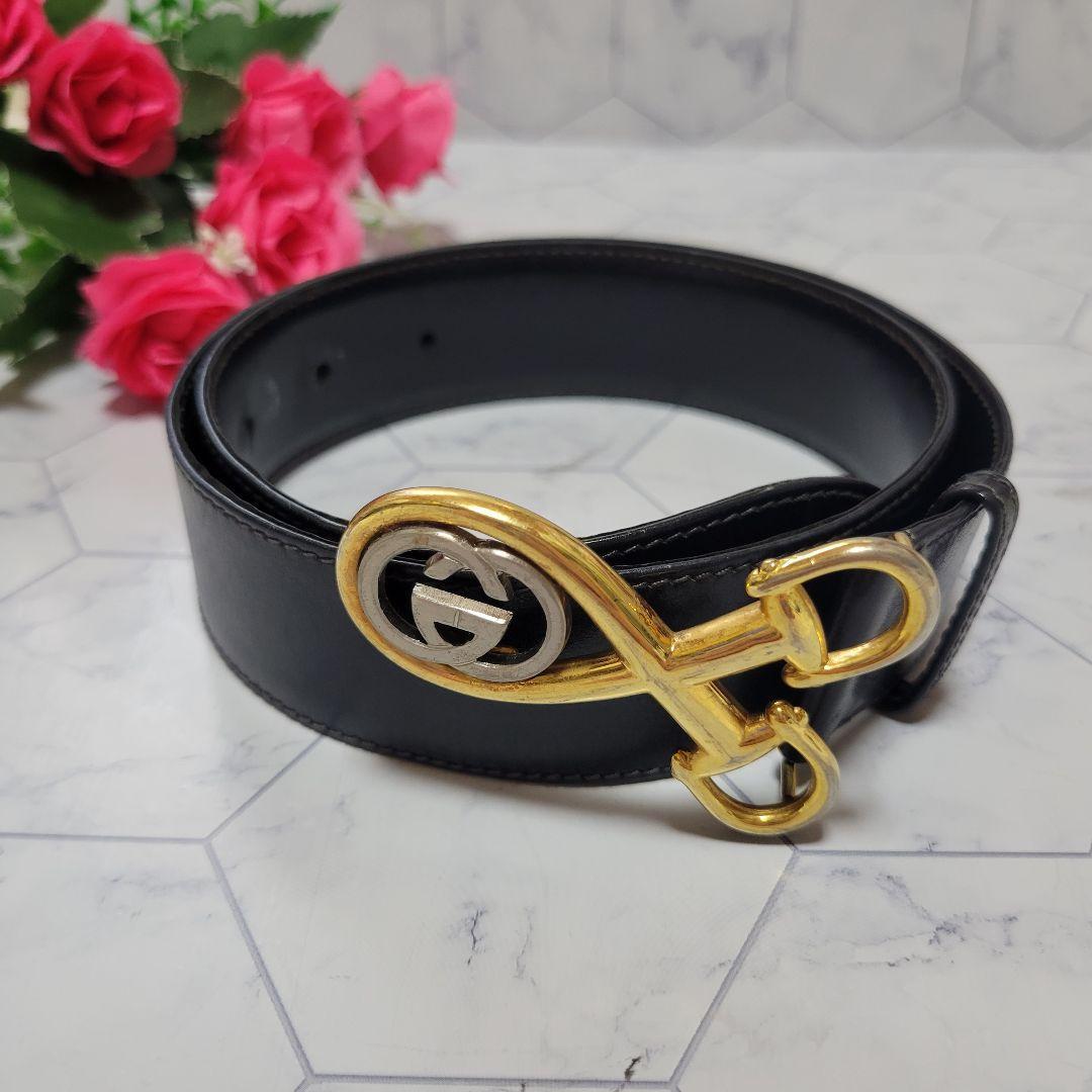 GUCCI Gロゴマーク シンプル ベルト かっこいい スーツ パンツに お得