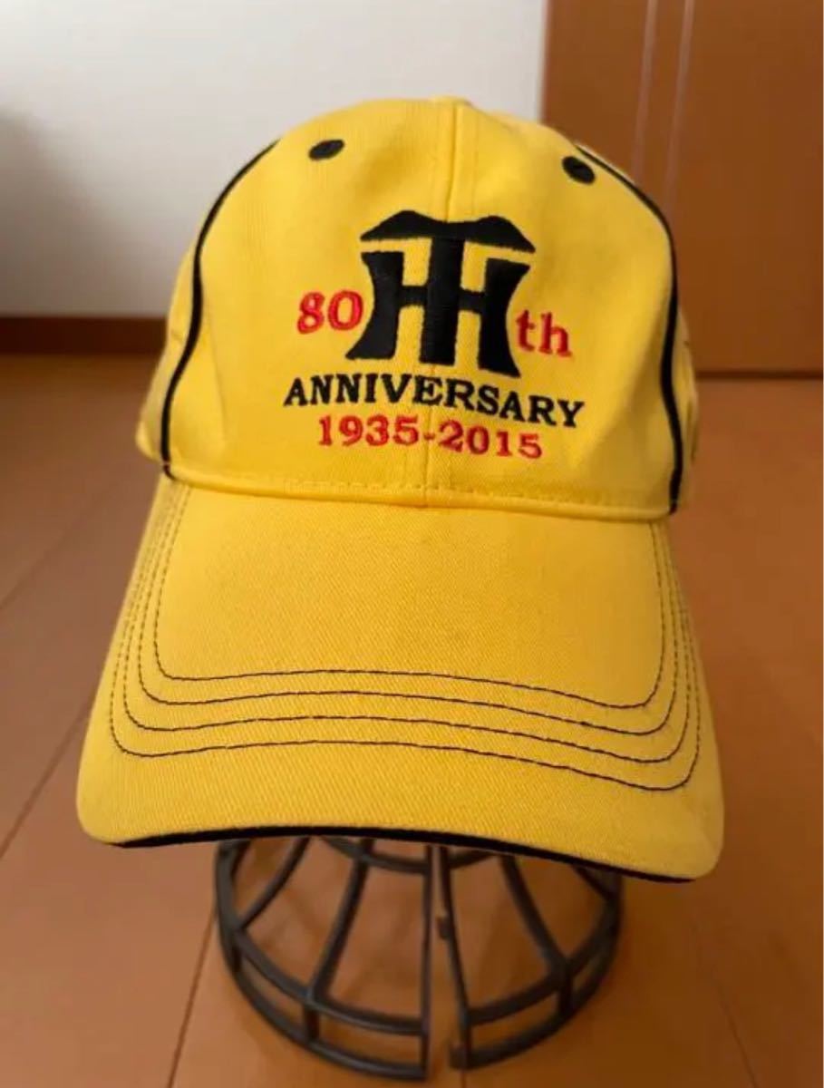 阪神タイガース　キャップ　80th  ピンバッジ付き