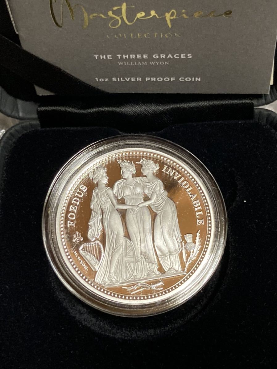 スリーグレイセス 2021年 イギリス領セントヘレナ造幣局 1オンス銀貨