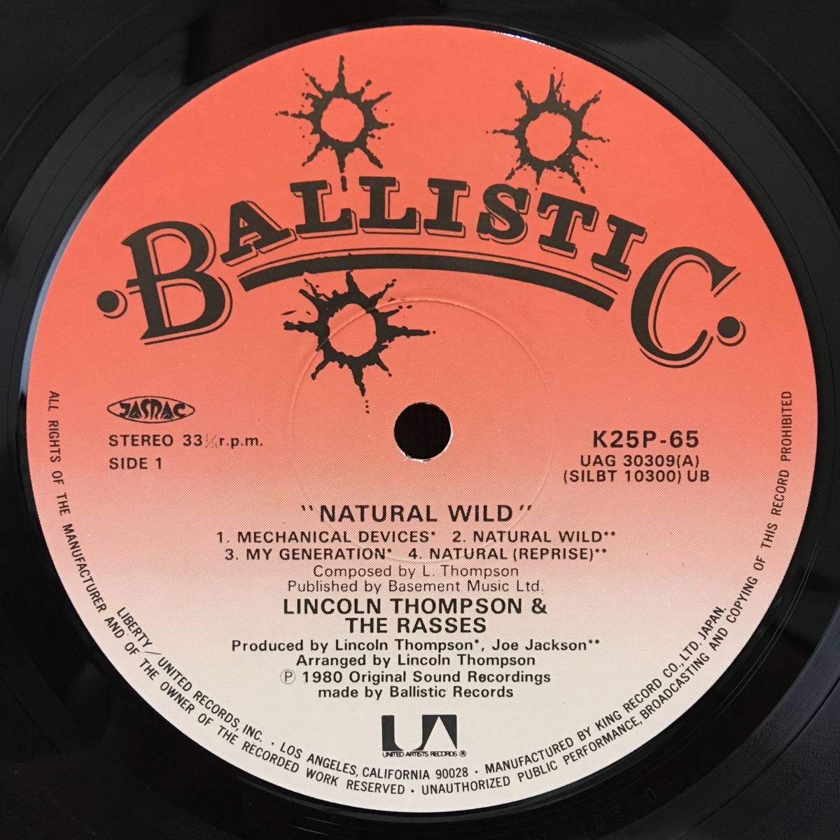 Lincoln Thompson And The Rasses / Natural Wild　[Ballistic Records - K25P-65]_画像3