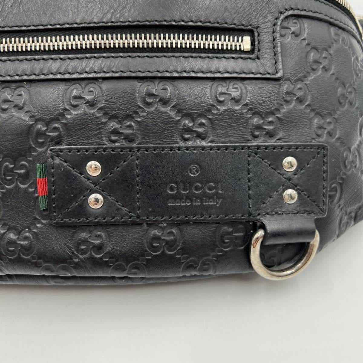 1円 【極美品】 GUCCI グッチ ボディバッグ ウエストポーチ クロス GG