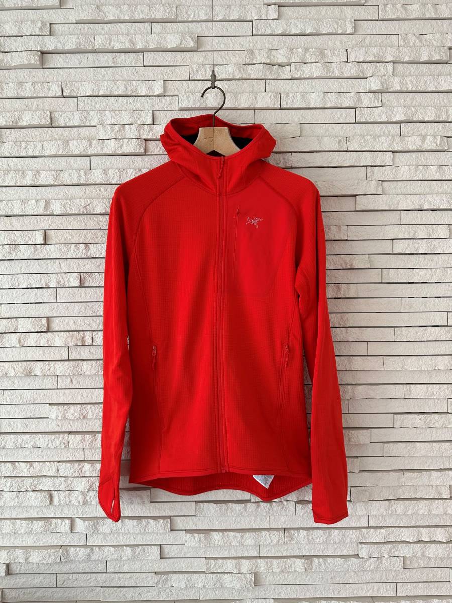 【美品:一回使用】ARC'TERYX(アークテリクス) フリース Delta MX Hoody (デルタ MX フーディ メンズ) サイズS Dynasty(赤)2019-2020_画像2