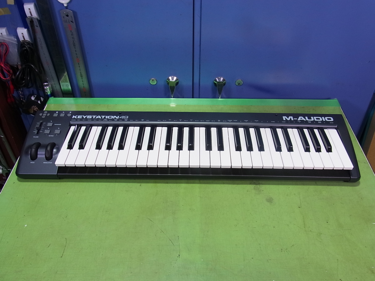 ■■【即決】M-AUDIO KEYSTATION 49 MIDI キーボード 49鍵 音響機器 通電確認OKな程度の良いUSED品！ジャンク品扱いで出品します！