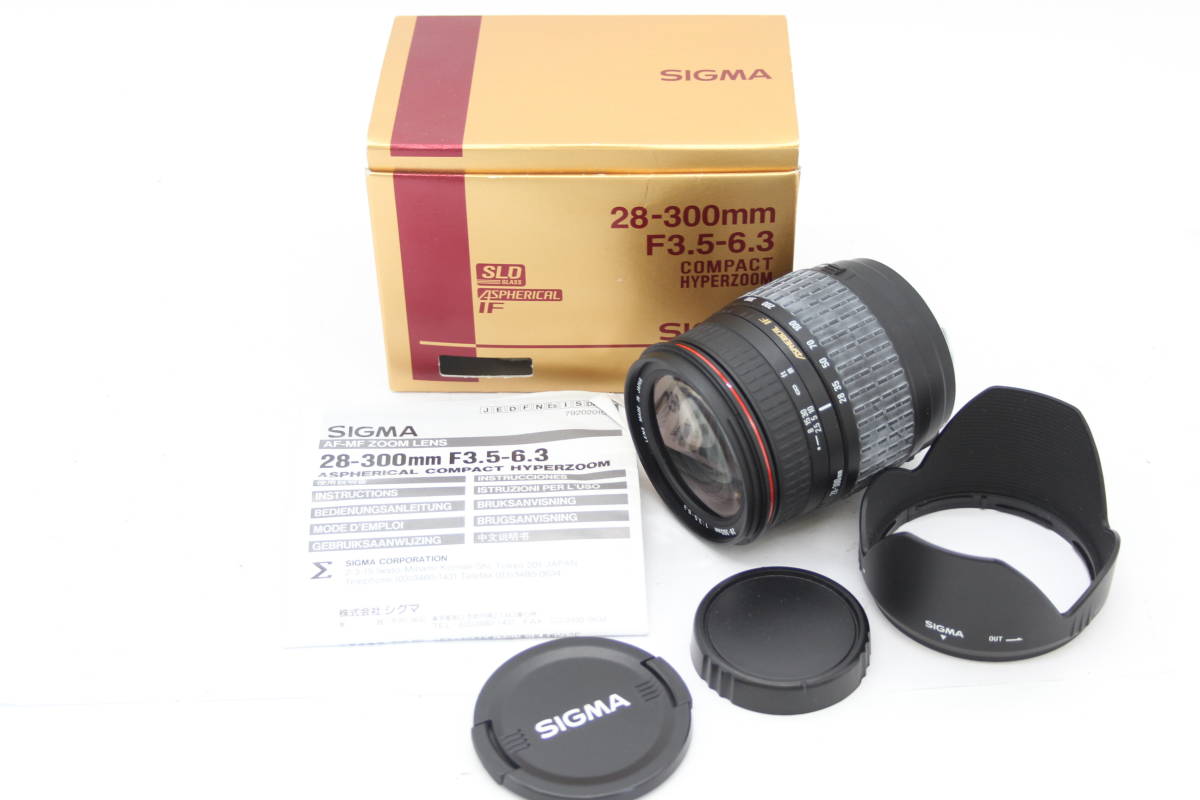 SIGMA 28-300 F3.5-6.3 キャノン用 ズーム 箱あり レンズ(ズーム