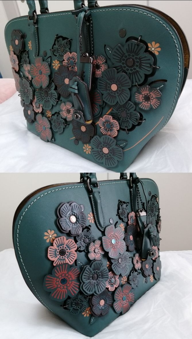 極美品 Coach 1941 Dakotah satchel with linked tea rose 10505 コーチ ダコタ サッチェル ウィズ リンクド ティー ローズ