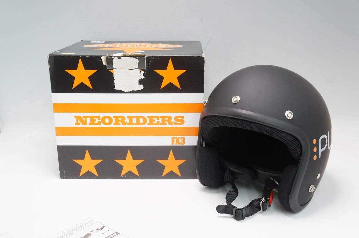 ネオライダース NEORIDERS 新仕様 FX3 ジェット ヘルメット 61-62cm未満 SG/PSC FX3 マットブラック_画像1