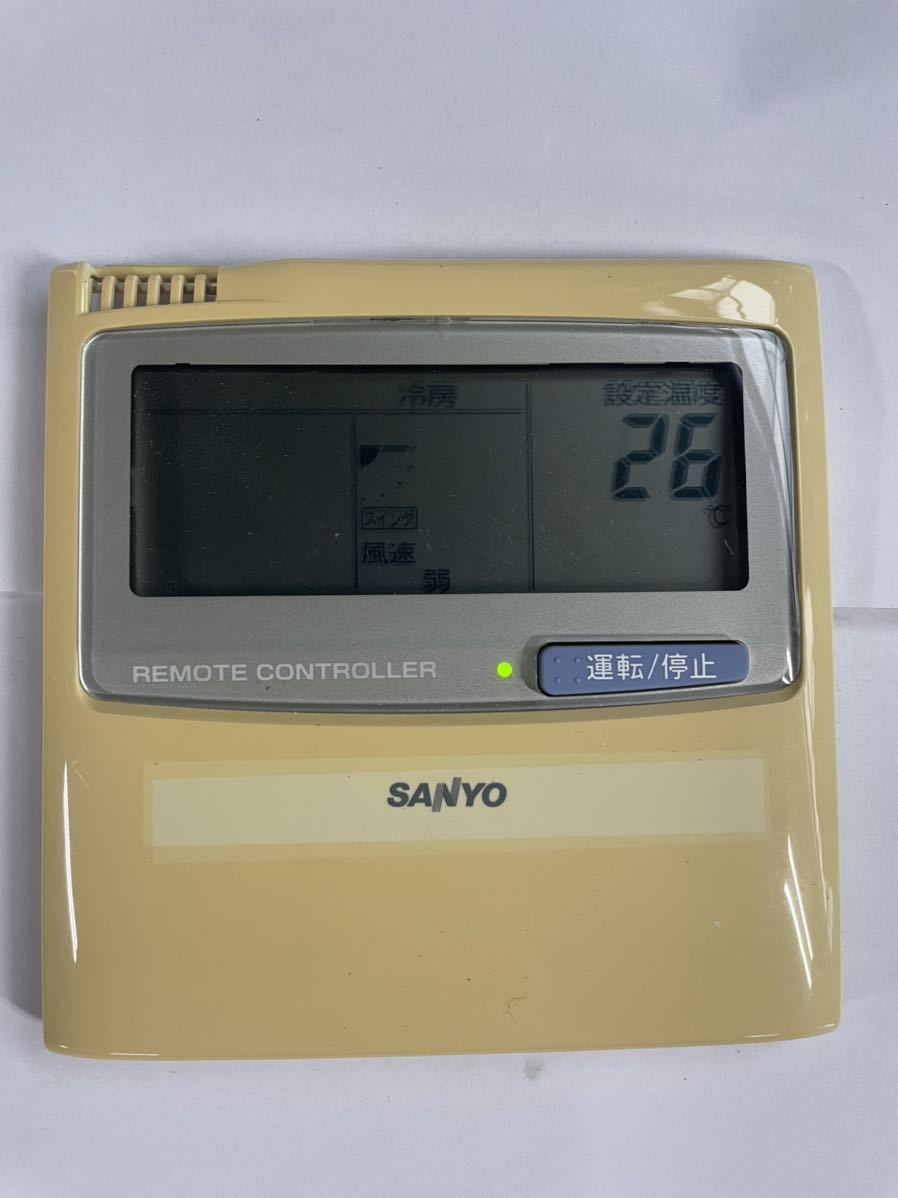 （454）SANYO サンヨー 業務用 パッケージ リモコン RCS-SH80U-1 業務用エアコンリモコン 中古 通電確認済み 送料一律210円_画像1