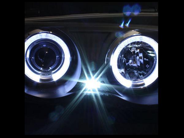 BMW ビーエムダブリュー E46 セダン前期用 ブラック LEDイカリング ヘッドライト プロジェクターヘッドライト 送料無料_画像2