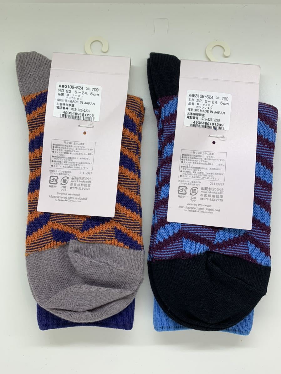 vivienne westwood Vivienne Westwood lady's socks jig The g crew socks 2 point set 709 780 new goods unused goods 