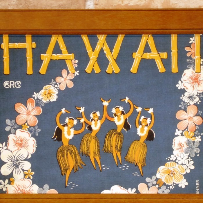 フラガール ミニポスター B5フレーム付き 複製 ◆ HAWAII ハワイ フラダンス FB5-77_画像2