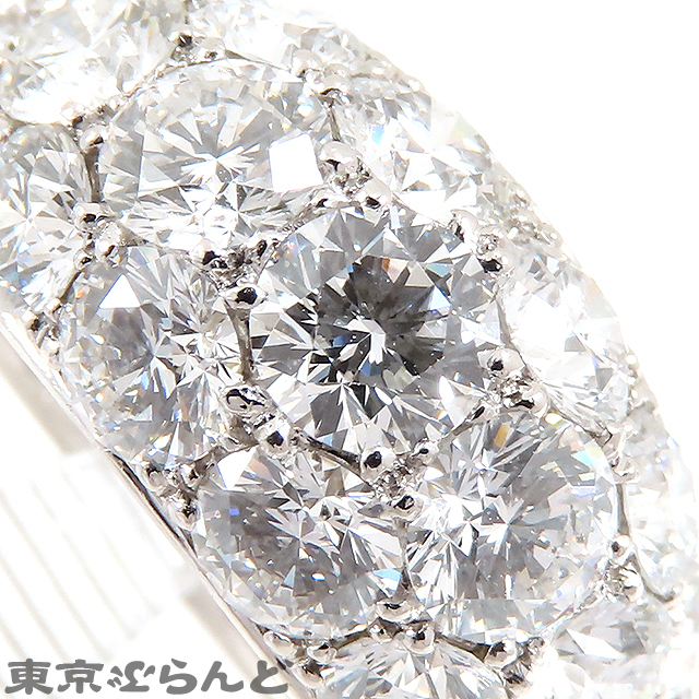 101577160★ギメル GIMEL ダイヤモンド パヴェ リング 指輪 Pt950 総5.001ct 10号相当 プラチナ 仕上済_画像2