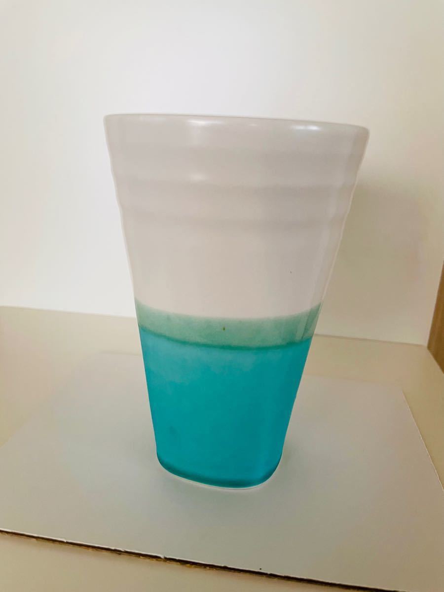 新品未使用　ATELIER AN  2個セット ミントブルー フリーカップ　 ペアグラス　ビールグラス　陶磁器