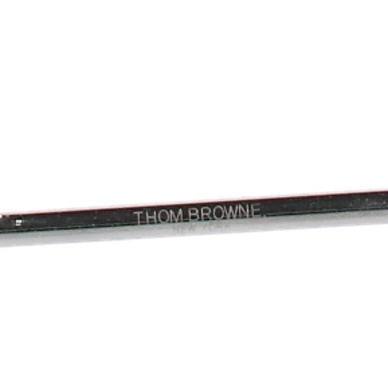 トムブラウン THOM BROWNE TB-101-A-SLV-49 サイズ:49□22 150 メタルフレームダブルブリッジサングラス 中古 BS99 - 2