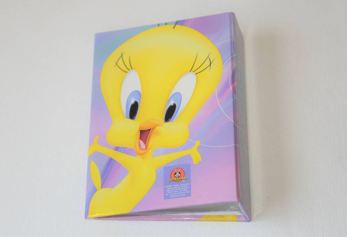 【中古品】tatally tweety フォト・ハガキアルバム（袋部のサイズ縦15.5㎝×横10.5㎝）