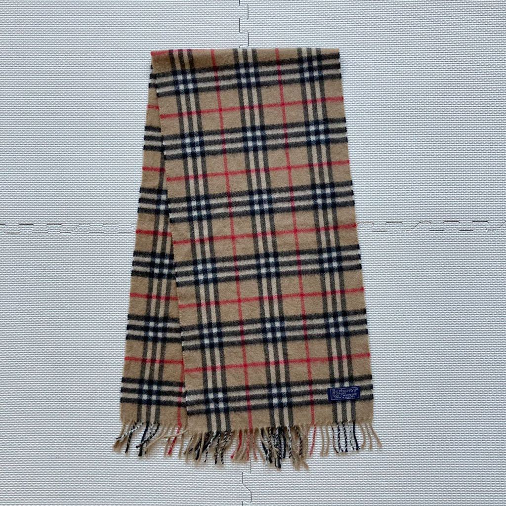 Burberrys バーバリー CASHMERE カシミア100% ノバチェック マフラー_画像1