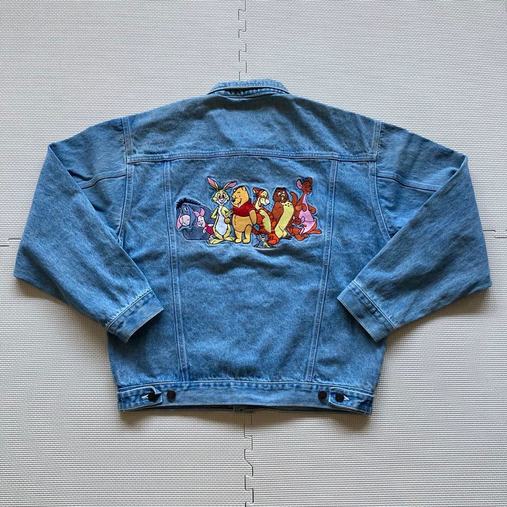 100%の保証 くまのプーさん ディズニー Disney 90s キャラクター刺繍 ジージャン デニムジャケット Lサイズ 100%の保証 くまのプーさん ディズニー Disney 90s キャラクター刺繍 ジージャン デニムジャケット Lサイズ
