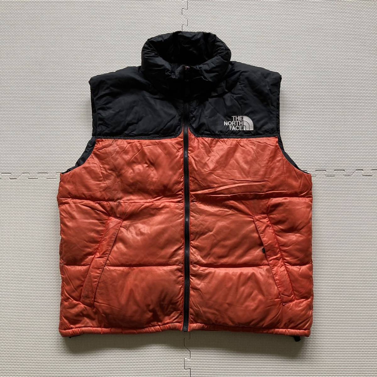 90s THE NORTH FACE ノースフェイス ヌプシ ダウンベスト ツートン L_画像1