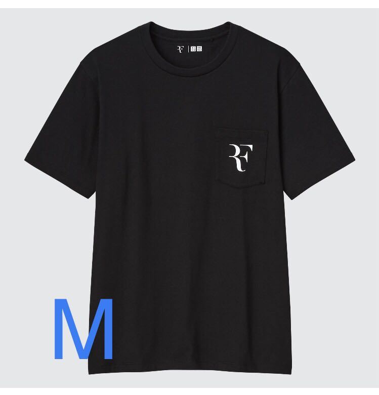 【ネコポス発送】RFグラフィックTシャツ UNIQLOユニクロ ロジャーフェデラー Federer Mサイズ 黒 ブラック_画像1