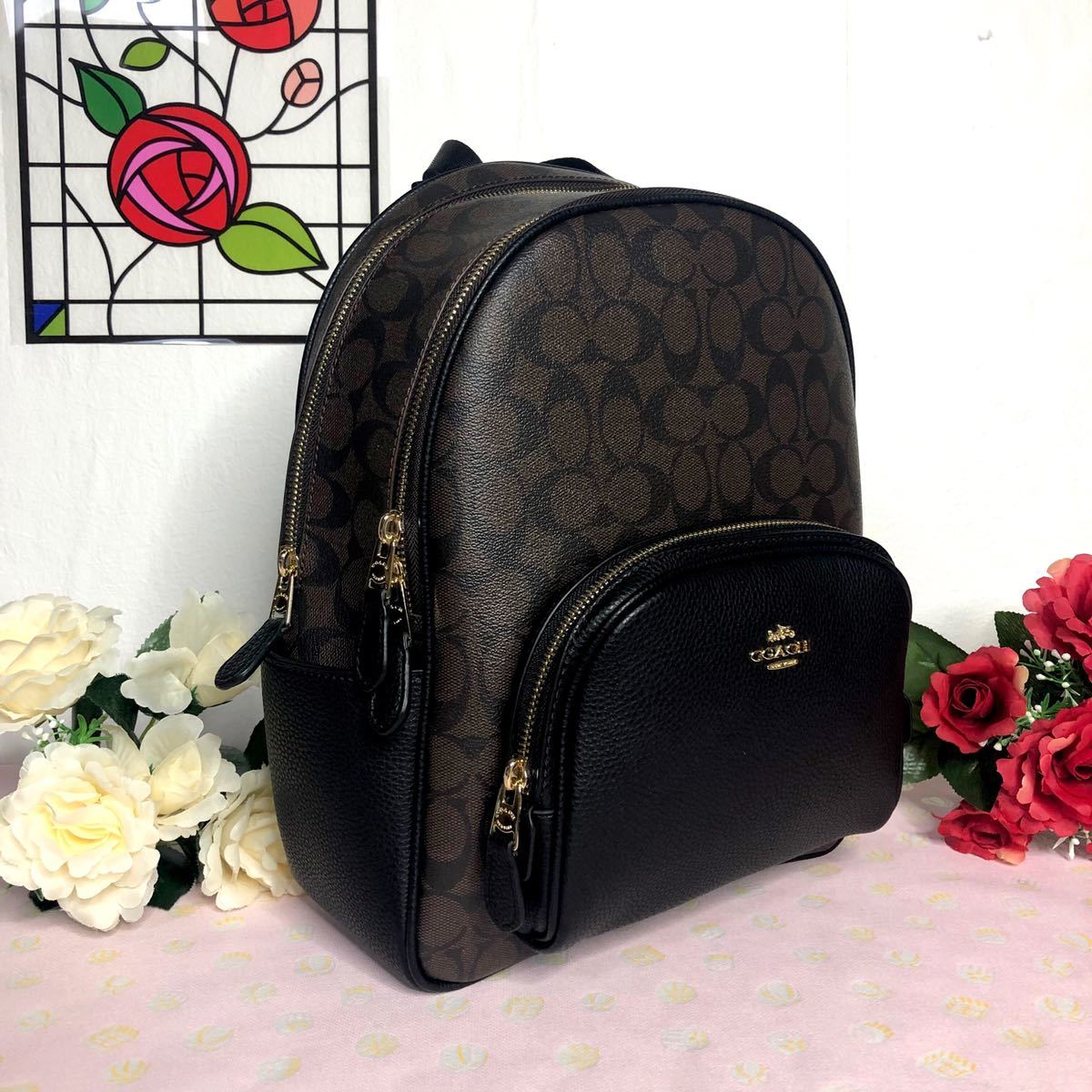 COACH コーチリュック バッグパック シグネチャー 新作 ブラウン