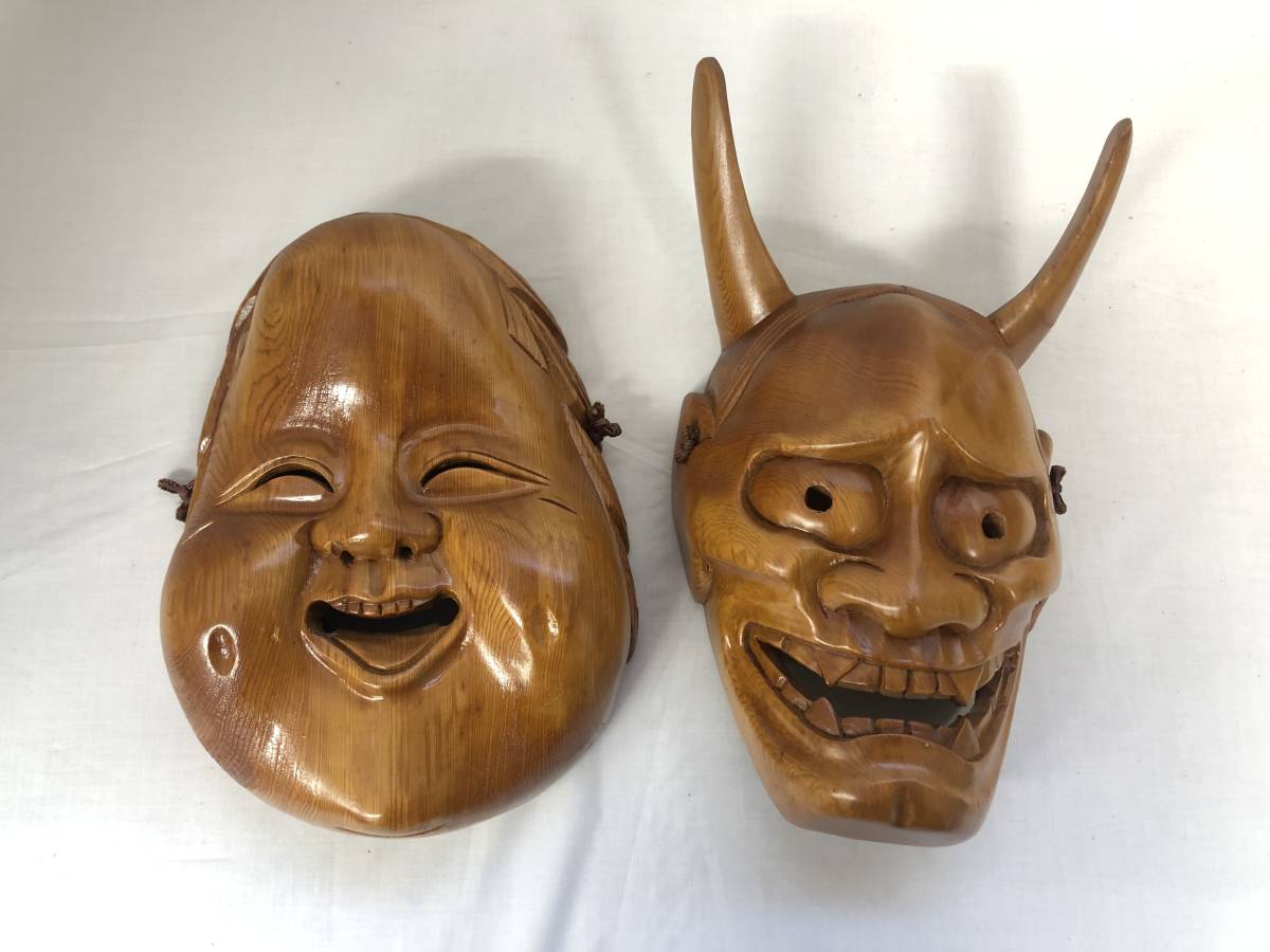 ご予約品 般若 お多福 飾り面のセット tdh-latinoamerica.de
