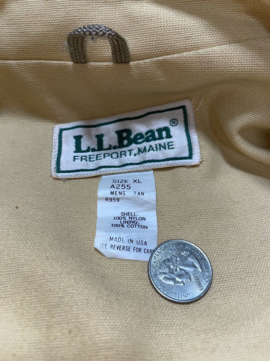 80s USA製 L.L.Bean コーチジャケット XL タン VINTAGE