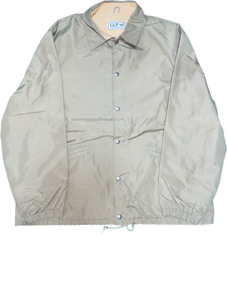 80s USA製 L.L.Bean コーチジャケット XL タン VINTAGE