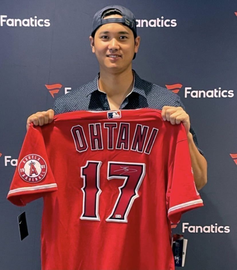 野球 【貴重！】大谷翔平 2021年 MVP 直筆サイン 試合着用同様高級オーセンティック 赤 エンゼルスユニフォーム FANATIC  一流メーカー商品