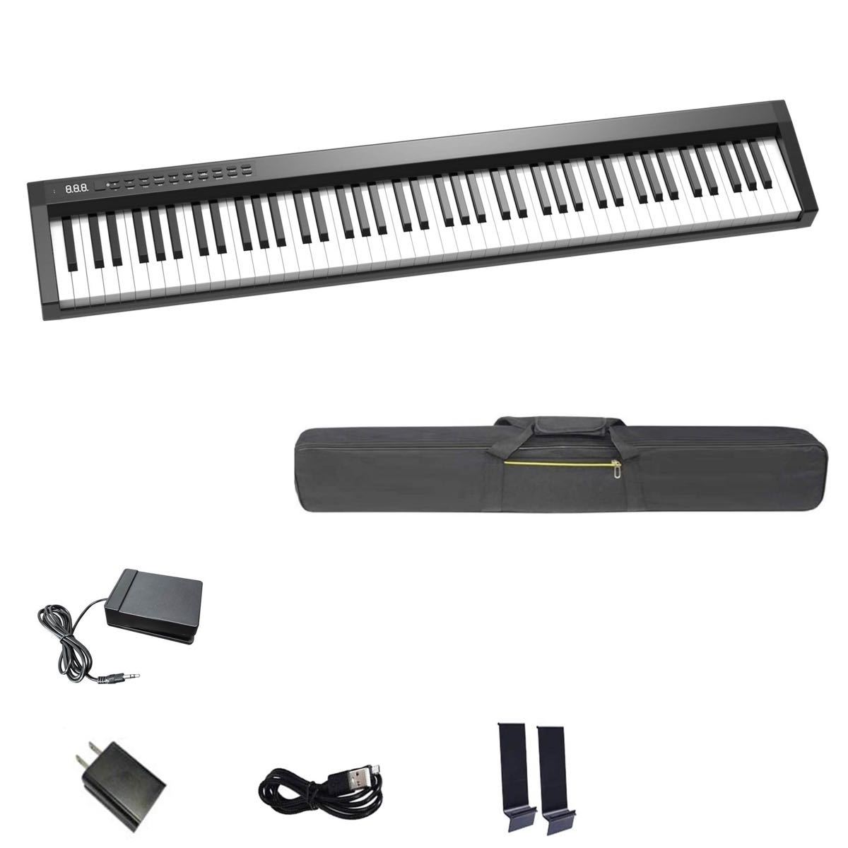 新色登場 ❤電子ピアノ MIDI 88鍵盤❤ 1236 Bluetooth 黒 電子ピアノ