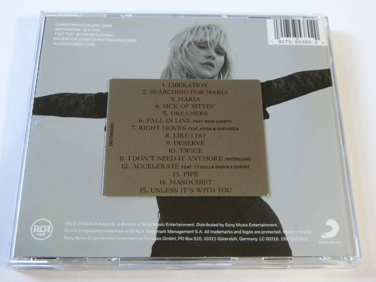 Christina Aguilera■LIBERATION■輸入盤(feat.Demi Lovato/Ty Dolla $ign & 2 Chainz/他)_画像2