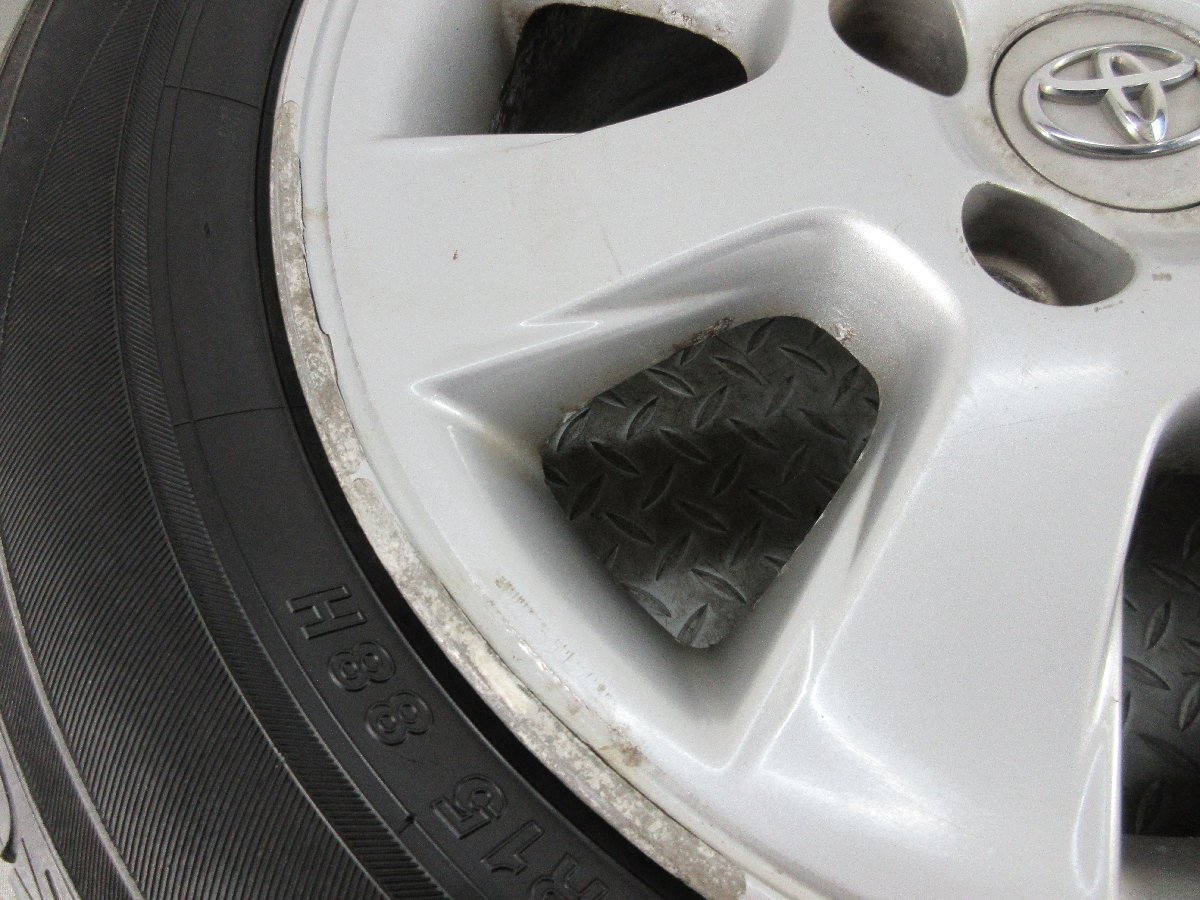 ■中古タイヤホイール■　TOYOTA 純正 15インチ 6.5J +50 5H 114.3 YOKOHAMA BluEarth AE01 195/60R15 88H サマー 激安 送料無料 J277_純正