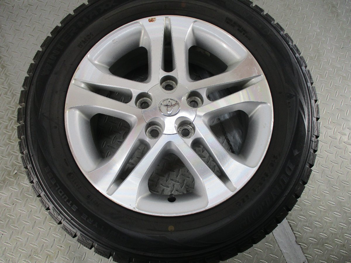 ■中古タイヤホイール■　TOYOTA エスティマ 純正 16インチ 6.5J +50 5H 114.3 DUNLOP WM01 215/60R16 95Q ST 激安 送料無料 J287_トヨタ