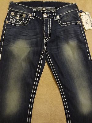 TRUE RELIGION RICKY Super T Natural Blue Fade Jeans 36 x 33 Serene Meadows $334+ 海外 即決