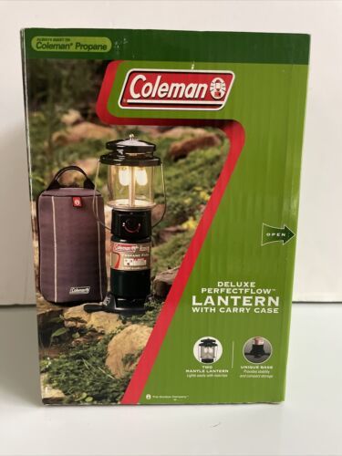 Coleman Deluxe PerfectFlow Propane Lantern Soft carry case camping NEW 海外 即決