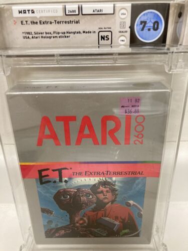 E.T. The Extra-Terrestrial Atari 2600 WATA 7.0 NS New Sealed Silver Box Nes Vga 海外 即決