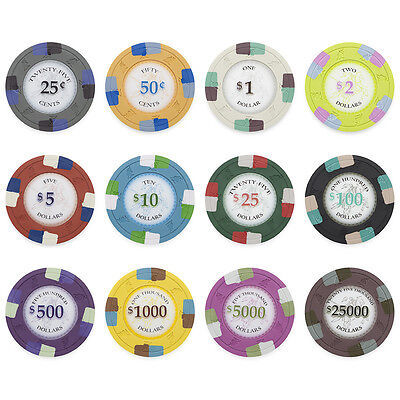 New Bulk Lot of 400 Poker Knights 13.5g Clay Poker Chips - Pick Denominations! 海外 即決