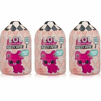 L.O.L. Surprise! Fuzzy Pets With Washable Fuzz & Water Surprises | 3 Pack 海外 即決