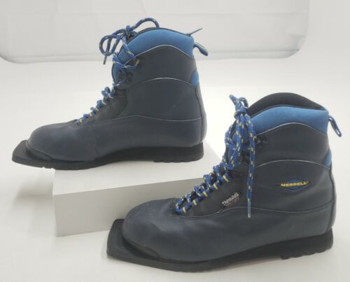 Vintage Merrell Horizon Telemark Cross Country 3 Pin Ski Boots Mens Size 10.5 US 海外 即決