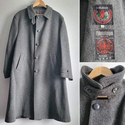 VTG Dolomiten Sportswear Men's SZ 50 Gray Wool Alpaca Overcoat Baur-Loden Tirol 海外 即決